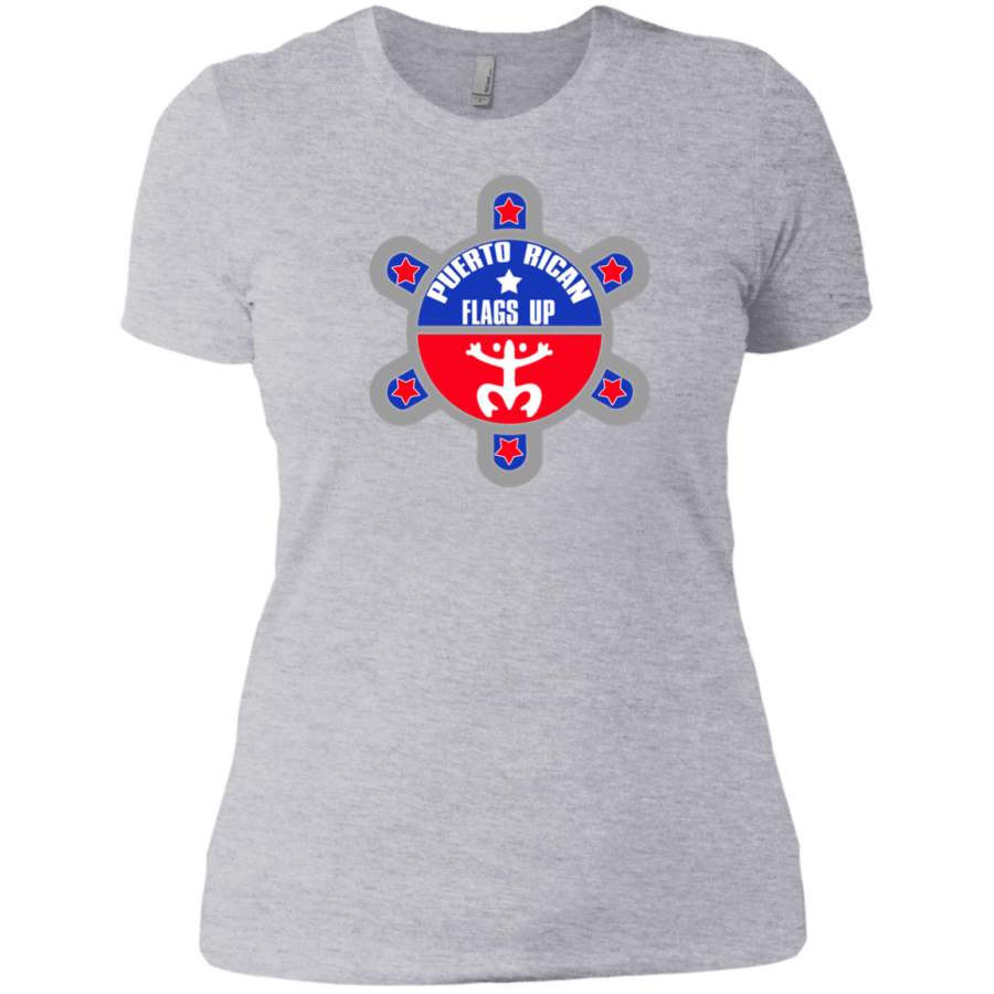 Puerto Rican Flags Up Next Level Ladies’ Boyfriend Tee