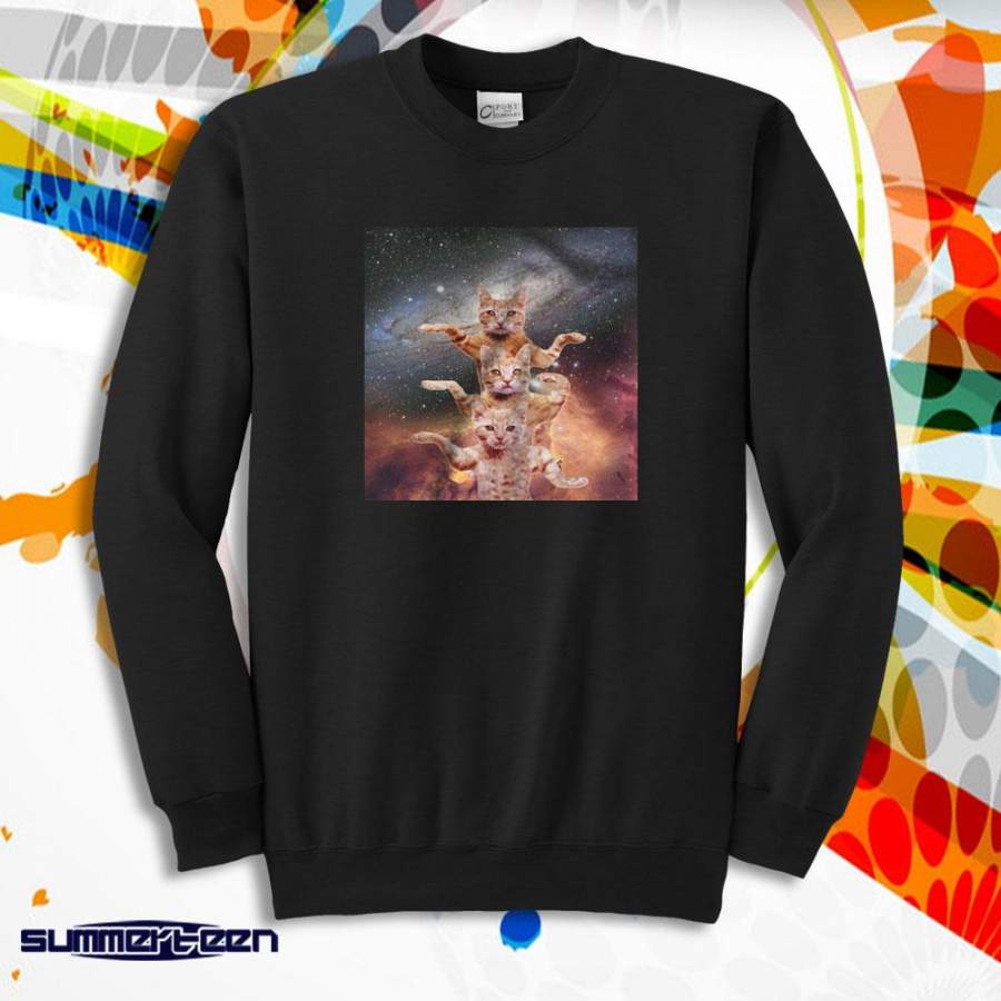 Cats Are Dancing In Space Kitten Men’S Sweatshirt