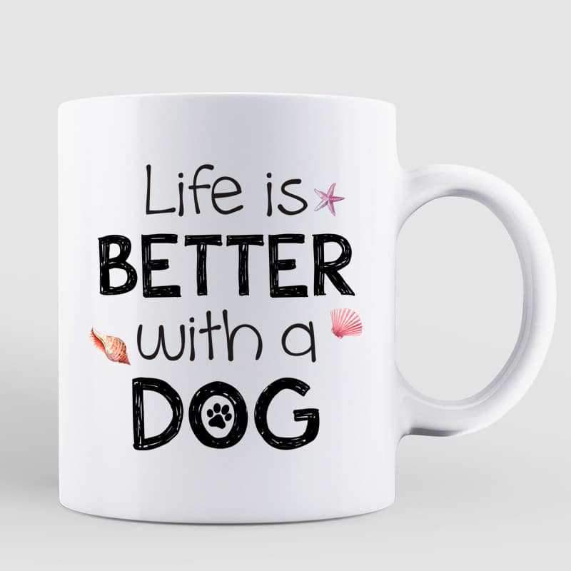 Summer Life Is Better With Dogs Personalized AOP Mug