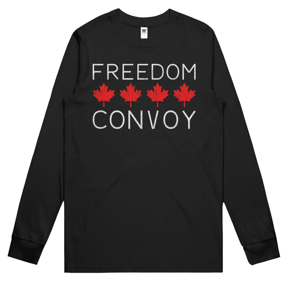 Freedom Convoy 2022 Canadian Trucker Tees Maple Leaf Vintage Long Sleeve T Shirts