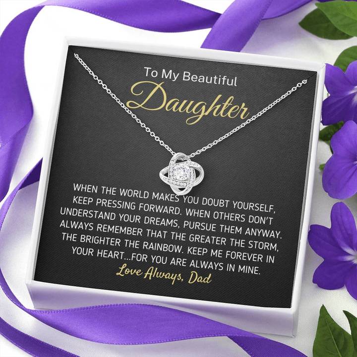 Birthday Gift For Daughter From Dad, Daughter Necklace, Birthday Christmas Valentine Wedding Gift For Her Girls Women