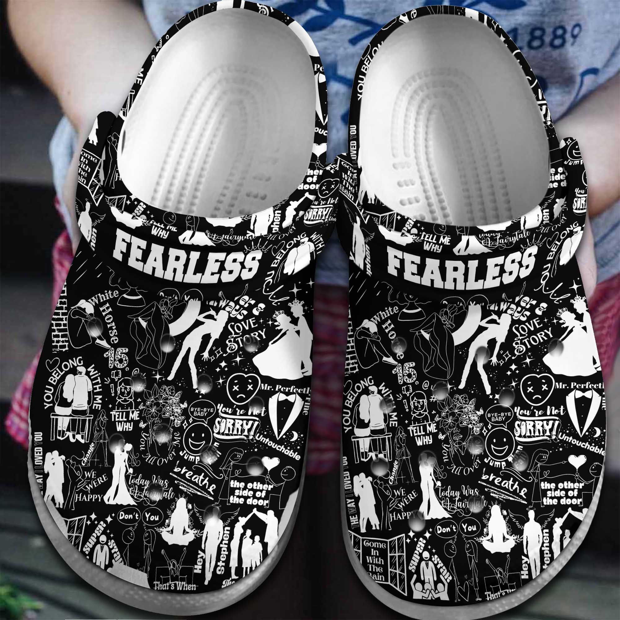 Taylor Swift Music Fearless Crocss Crocband Clogs Shoes Comfortable For Men Women And Kids S4-1