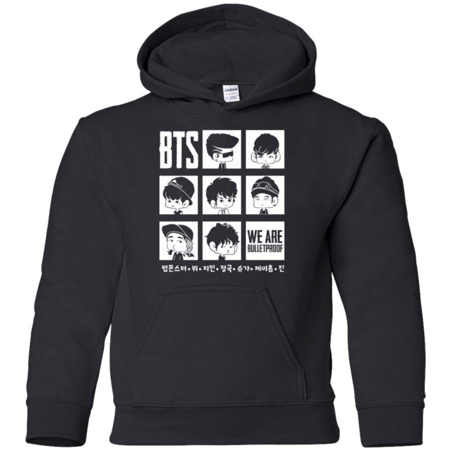 AGR BTS WE ARE BULLETPROOF Chibi Youth Pullover Hoodie