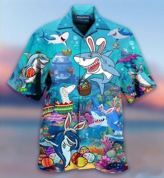 Enjoy Easter With Sharks Hawaii Shirt Ha38140