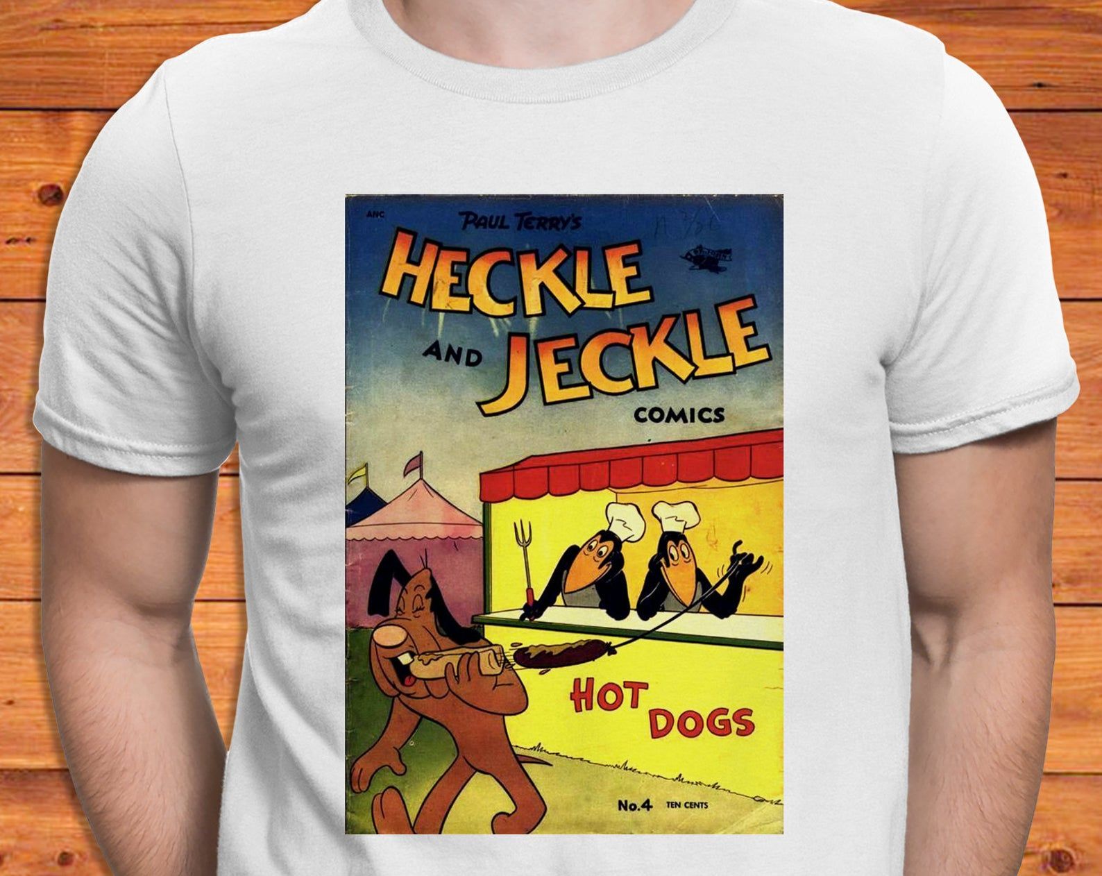 Vintage Japanese Un Heckle And Jeckle Inspired By Comic Poster Retro Super Soft Tee