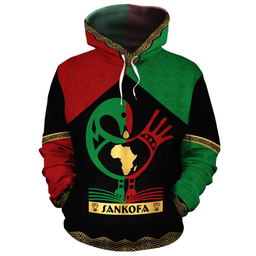 Sankofa Bird All-over Hoodie