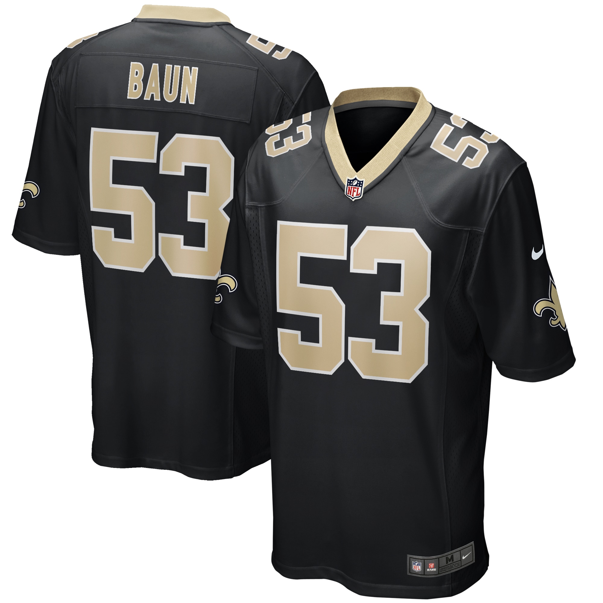 Zack Baun New Orleans Saints Game Player Jersey – Black