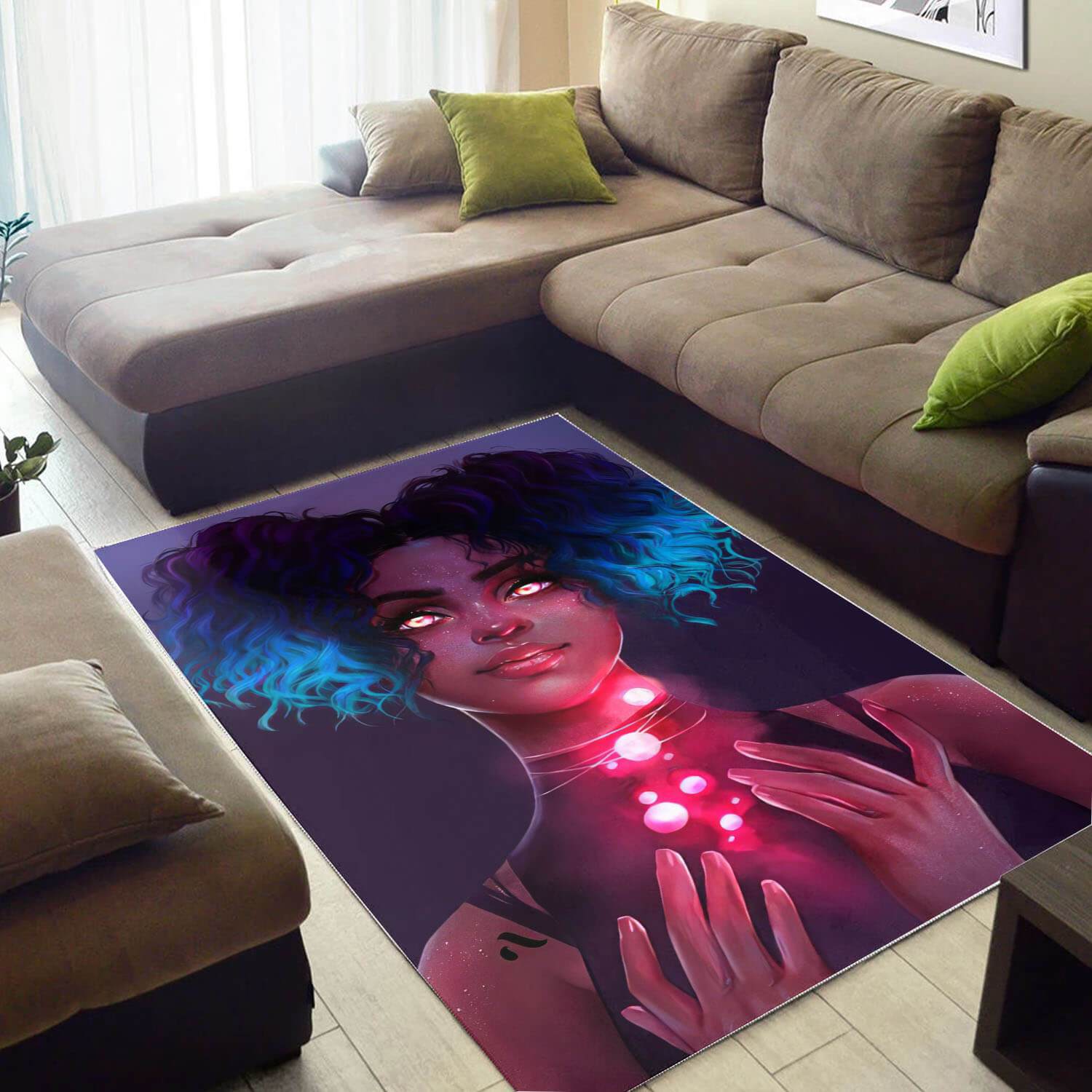 African American Area Rugs Beautiful Afro Girl African American Print Rug African Themed Home Decor WBG36445