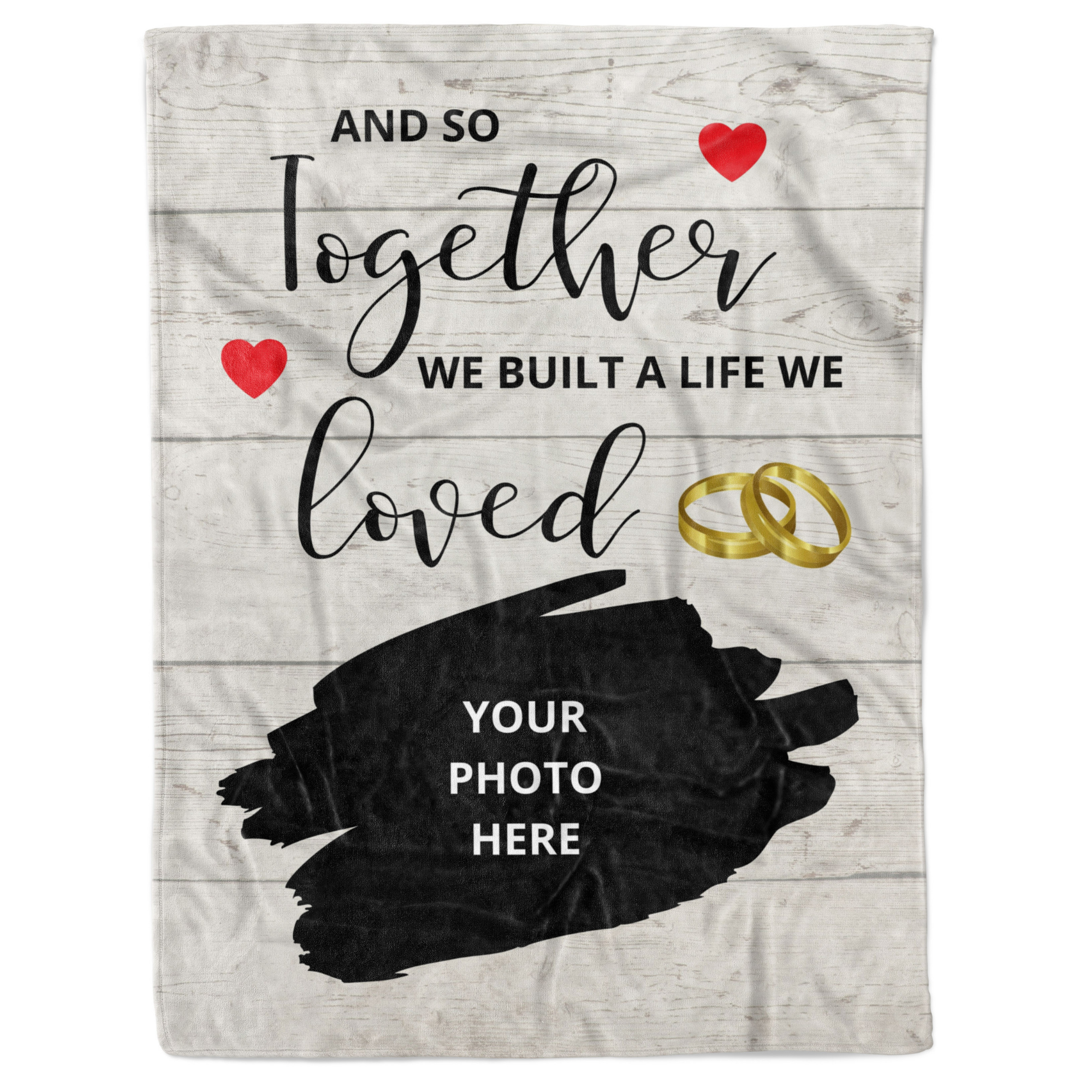 Custom Couples Anniversary Photo Blanket