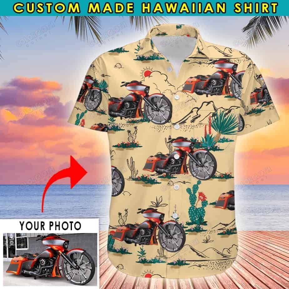 Personalized Motorcycle Hawaiian Shirt Ha55723