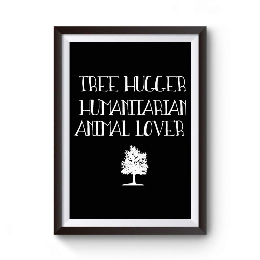 Animal Hugger Tree Lover Gift Poster