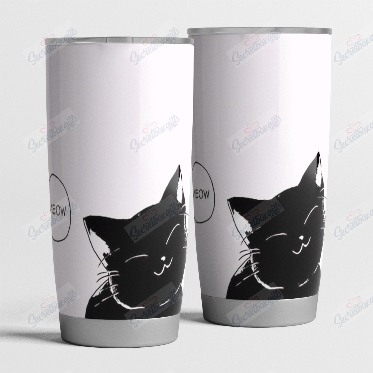 Personalized Cute Cat Meow Kitten Nc1611321Cl Stainless Steel Tumbler Travel Customize Name, Text, Number, Image