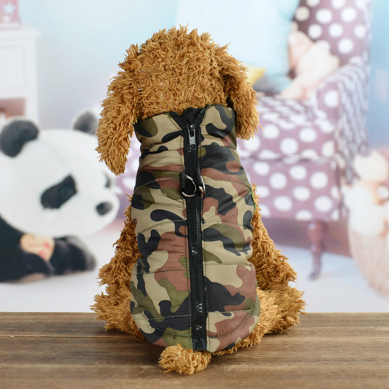 Camouflage Dog Clothes For Small Dogs Waterproof Dog Coat Winter Warm Puppy Pet Cat Vest Jacket Chihuahua Pug Clothing Outfits alx