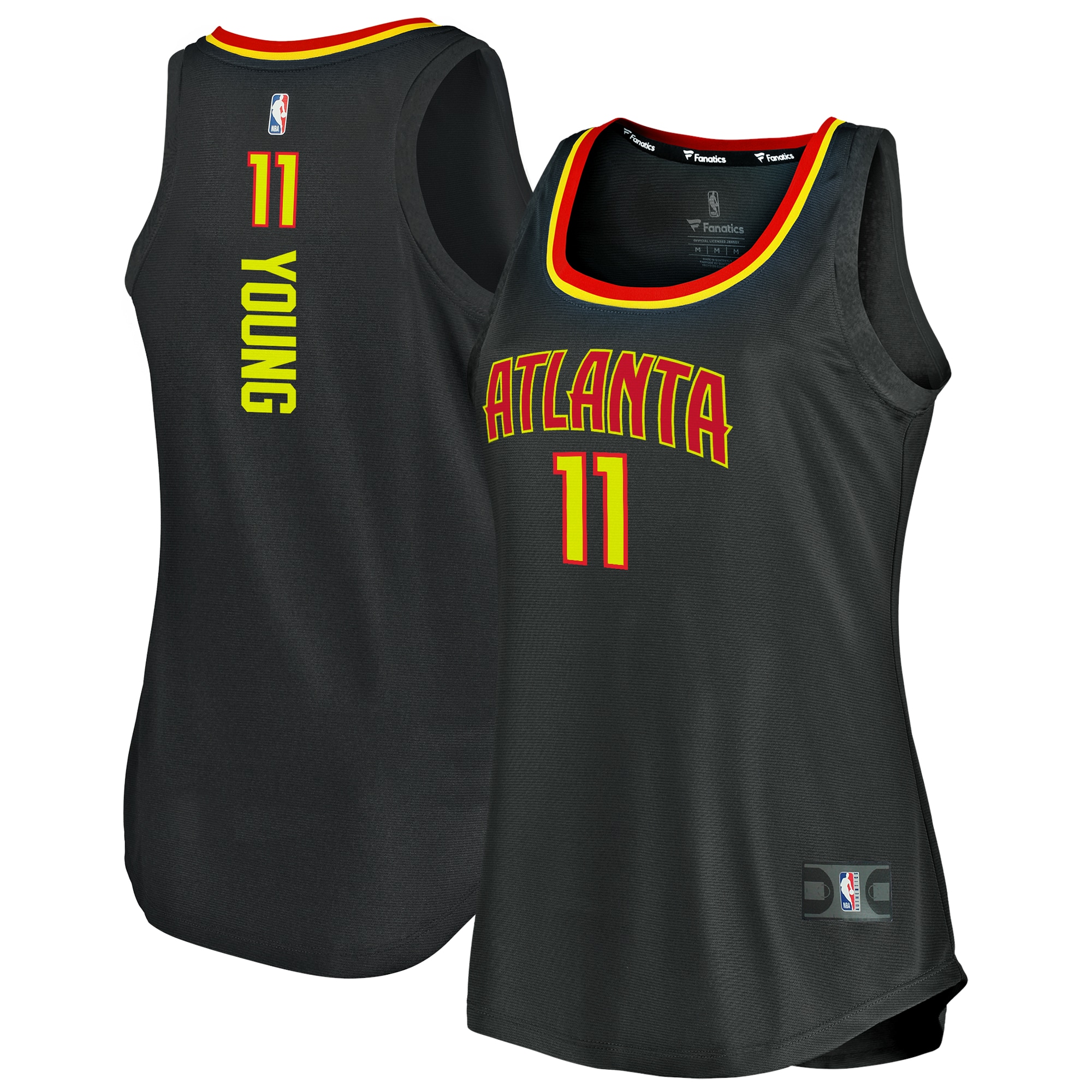 Trae Young Atlanta Hawks Branded Women's Fast Break Tank Jersey – Icon Edition – Black