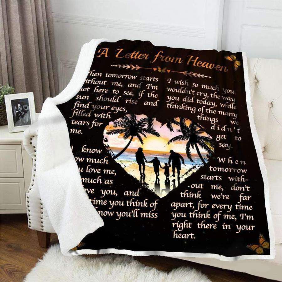 Butterfly Blanket A Letter From Heaven Meanigful Gift For Family