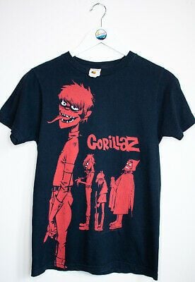 Vtg Gorillaz Rare Band Rock Merch Tour T-Shirt