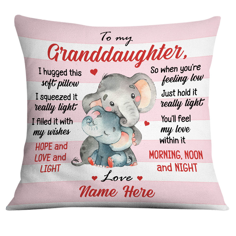 Personalized Mom Grandma Daughter Granddaughter Son Grandson Elephant Pillow Nb157 81O32