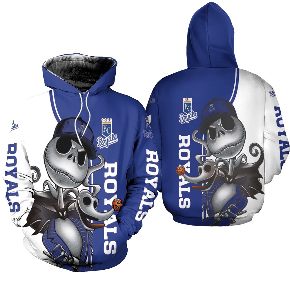 Kansas City Royals Jack Skellington And Zero Hoodie