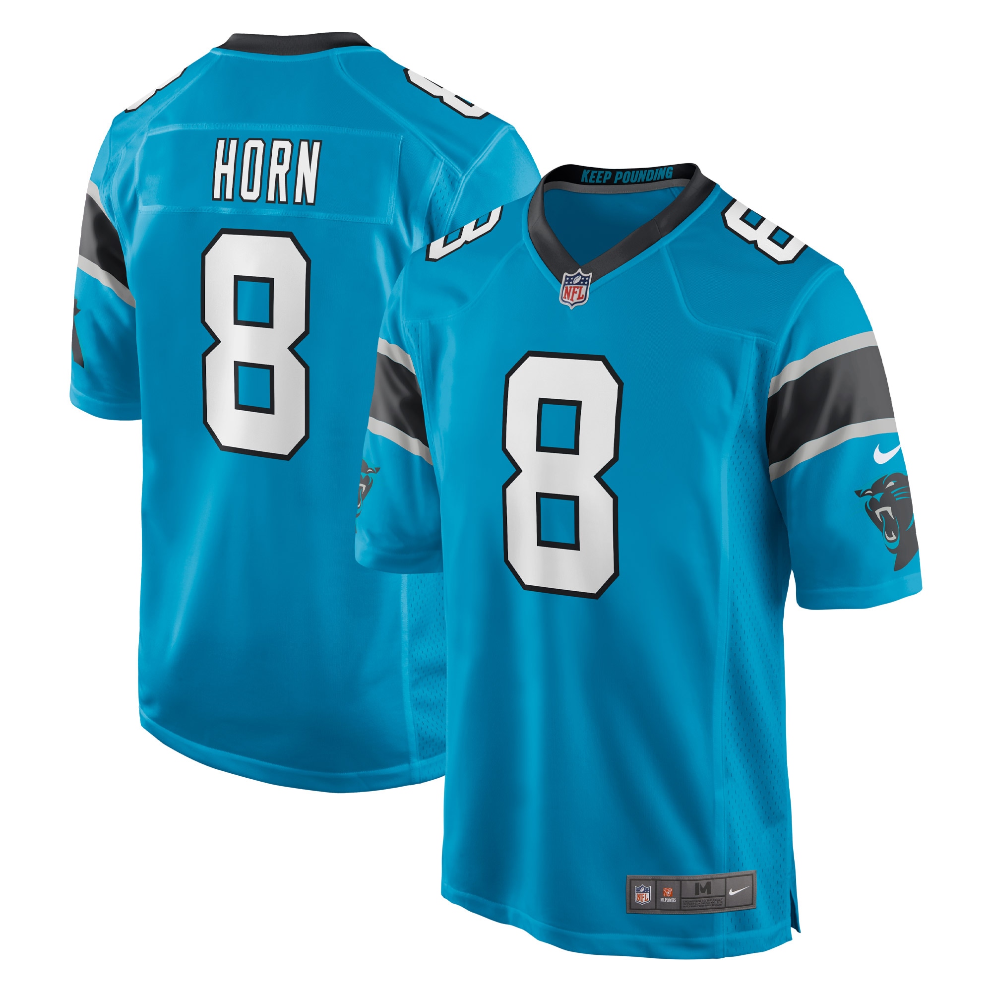 Men’s Carolina Panthers Jaycee Horn Blue Game Jersey