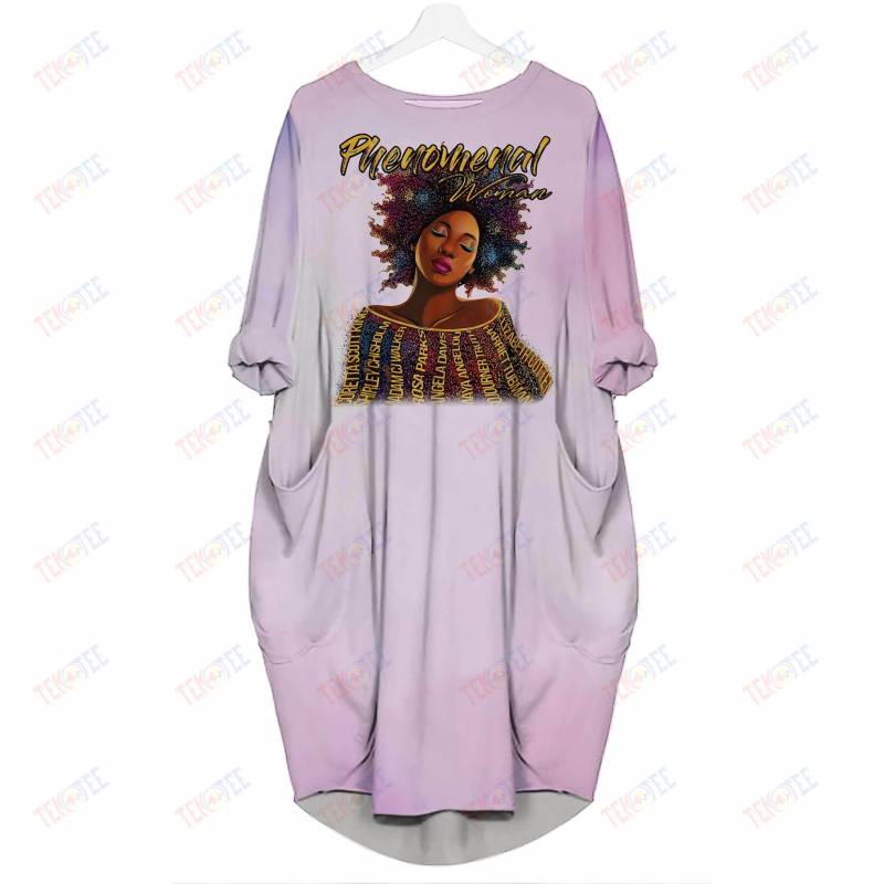 Temotee African Dress 7 – Phenomenal Women 3D Dress For Melanin Women Afro Girl Shirt African American Woman Gift Idea TMT2198