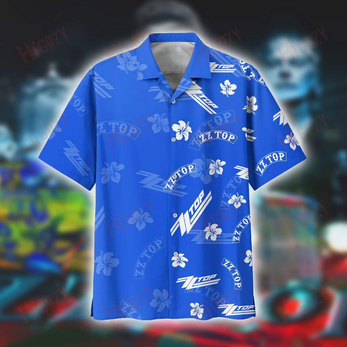 Beach Shirt Zz Top Logo Hawaiian Shirt, Zz Top Blue Hawaiian Shirt Style Hot Trending Summer