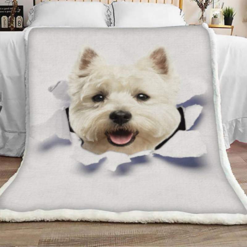 Westie Dog Sherpa Blanket JR1503 69O49