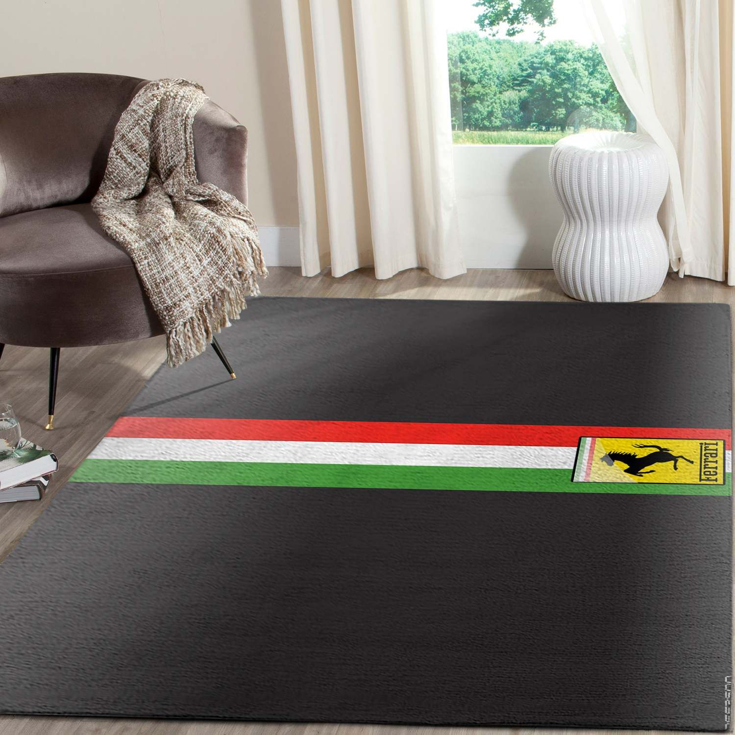 Ferrari Logo SuperCars Area Rugs Living Room Carpet FN121226 Local Brands Floor Decor