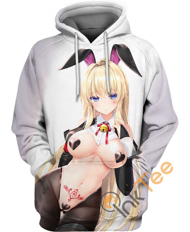 Sexy White Rabbit Hoodie 3D