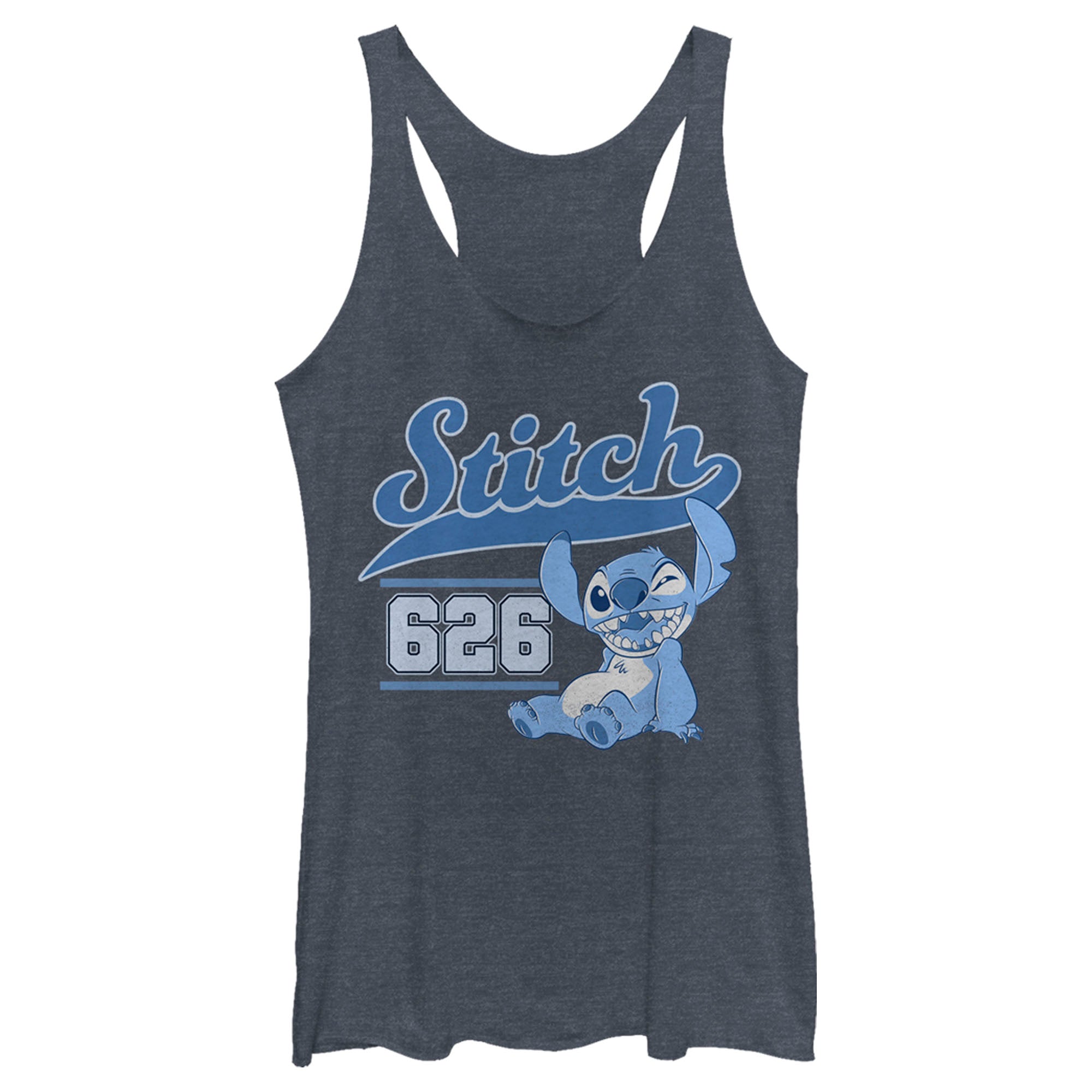 Women’S Lilo & Stitch Navy Collegiate 626 Racerback Tank Top