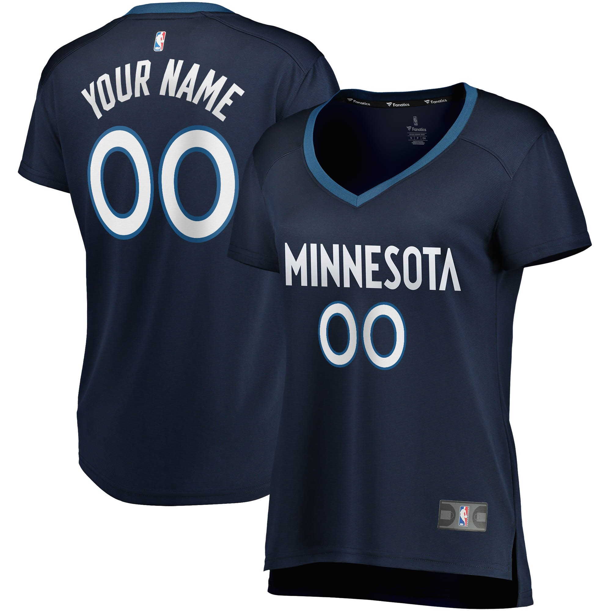 Minnesota Timberwolves Branded Women's Fast Break Custom Jersey Navy – Icon Edition