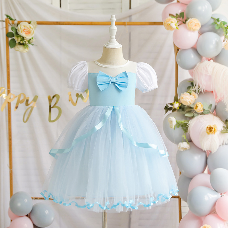 2022 Summer New Children’s Bridesmaid Dresses Girls Wedding Dress Cosplay Costume Fairy Tale Snow White Carnival Show Dresses alx