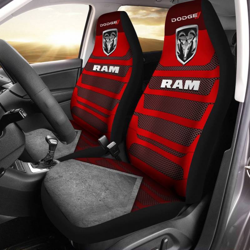 Dodge Ram LPH Car Seat Cover (Set of 2) Ver 1 (Red)