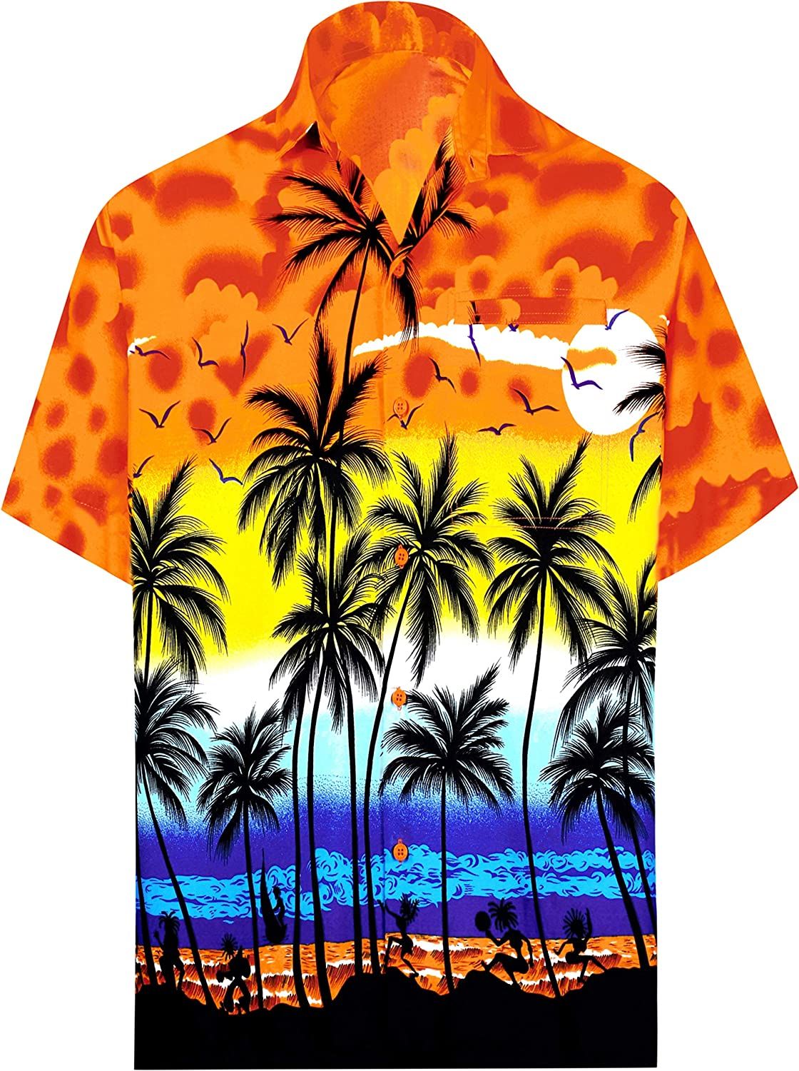 Palm Orange High Quality Hawaii Shirt Ha60642