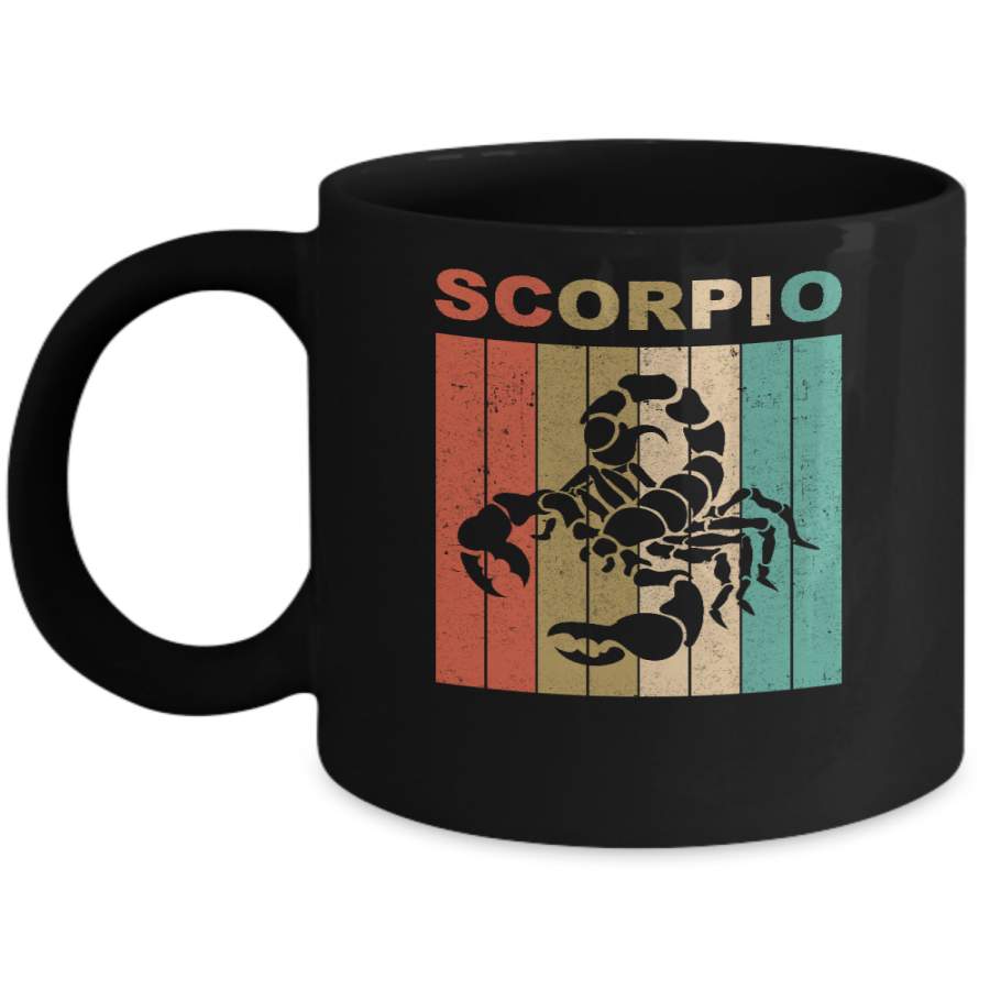 Vintage Scorpio Zodiac October November Birthday Gift Mug