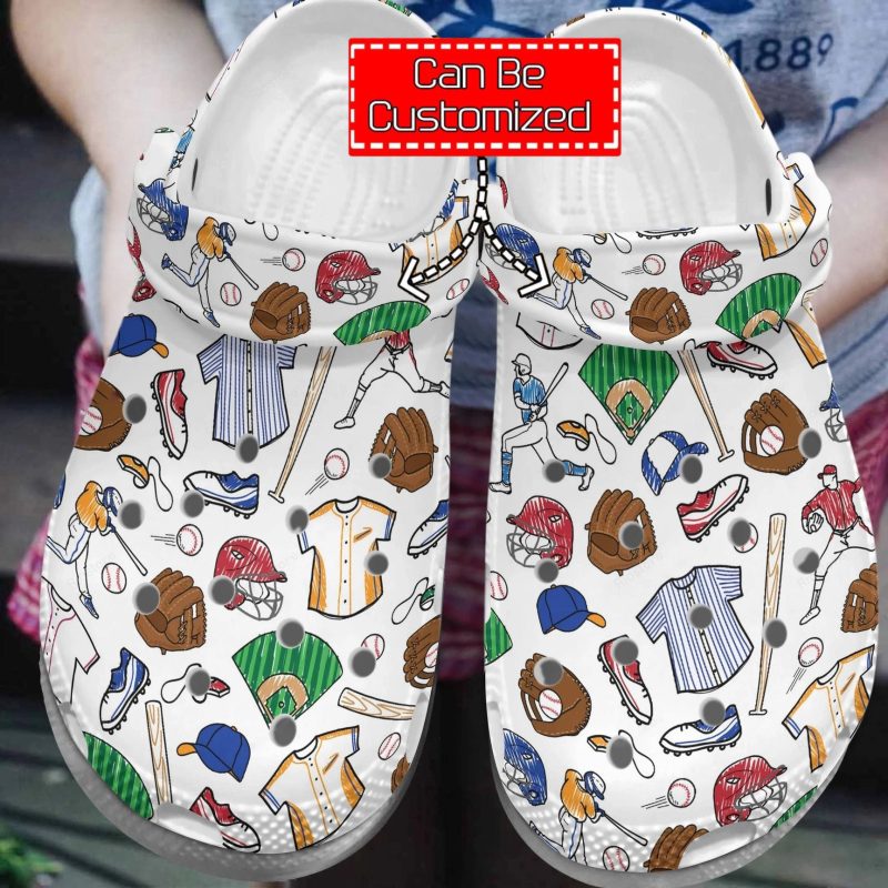 Cartoon Baseball Ball Cap Batter clog Shoes Custom