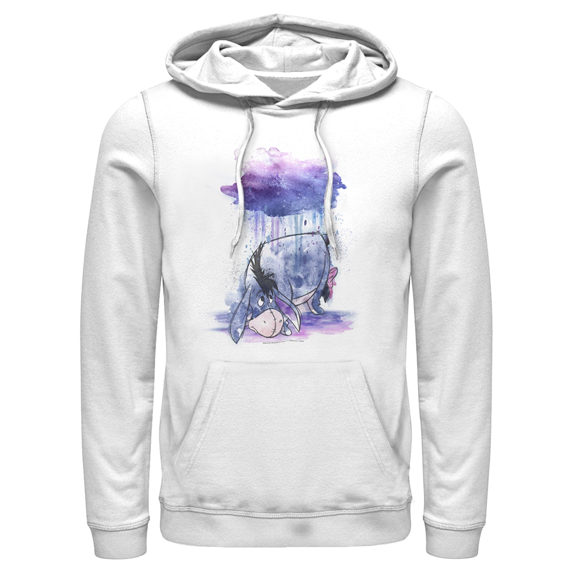 Men’S Winnie The Pooh Rainy Watercolor Eeyore Pull Over Hoodie