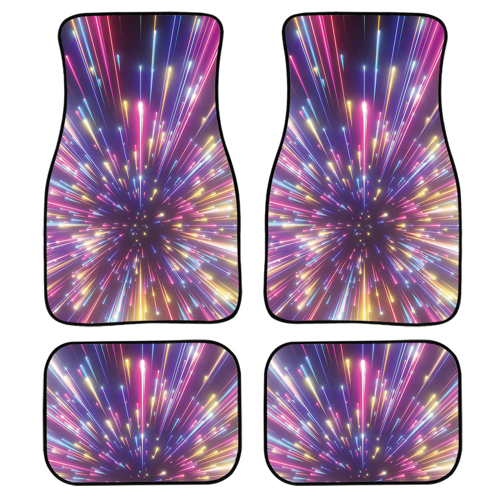 Colorful Hyperspace Print Front And Back Car Floor Mats, Front Car Mat