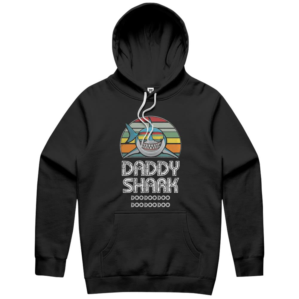 Daddy Shark Retro – For Dark Print Hoodie