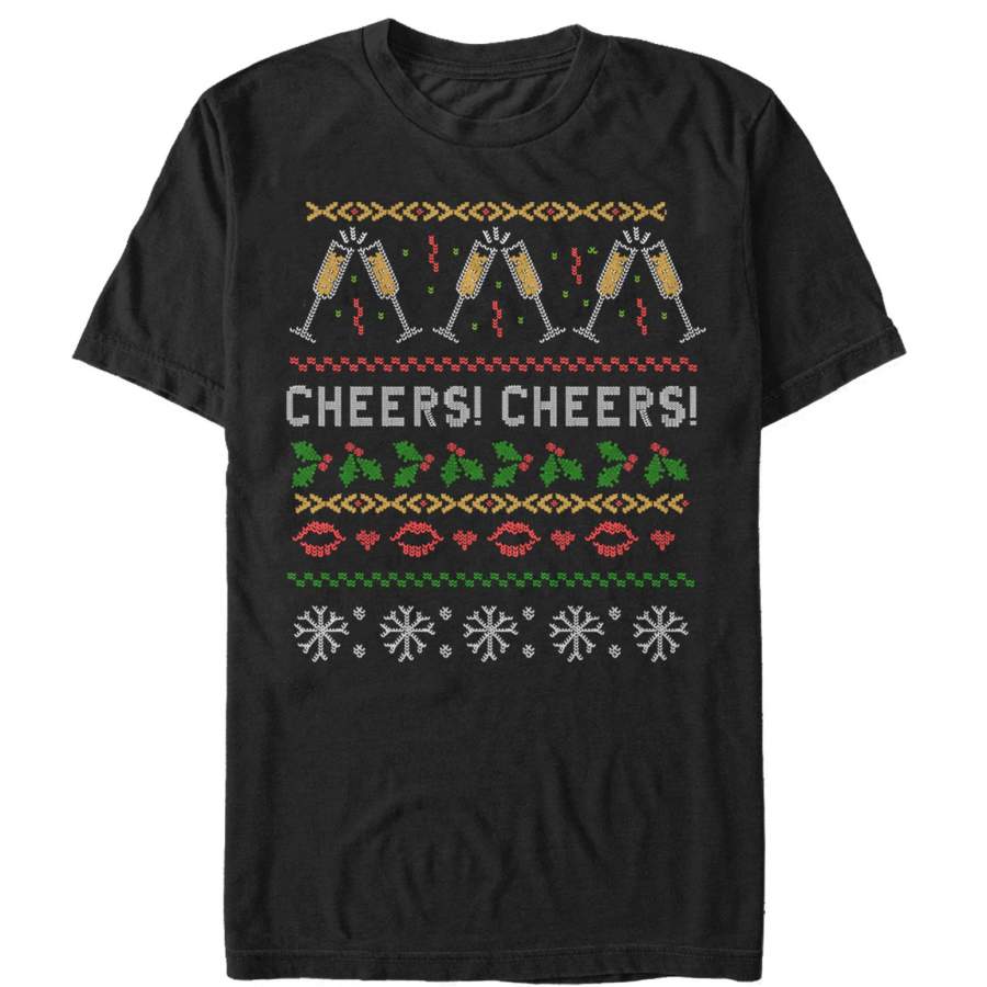 CHIN UP Men’s Ugly Christmas Cheers T-Shirt