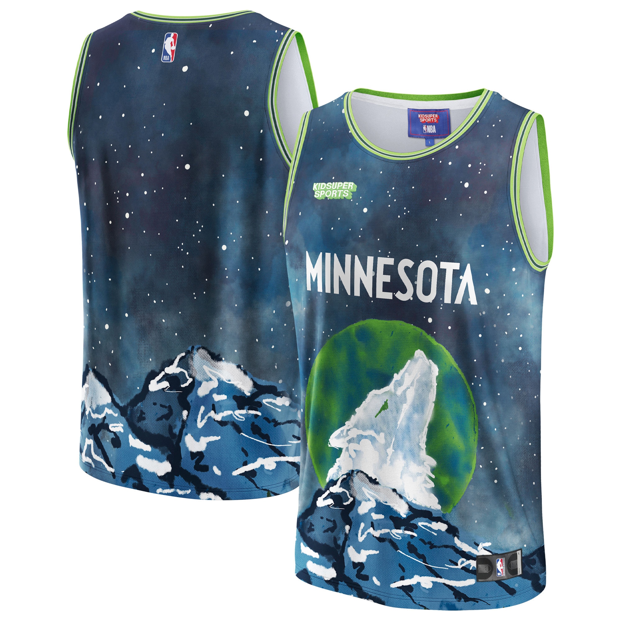 Minnesota Timberwolves NBA & KidSuper Studios by Unisex Hometown Jersey – Blue