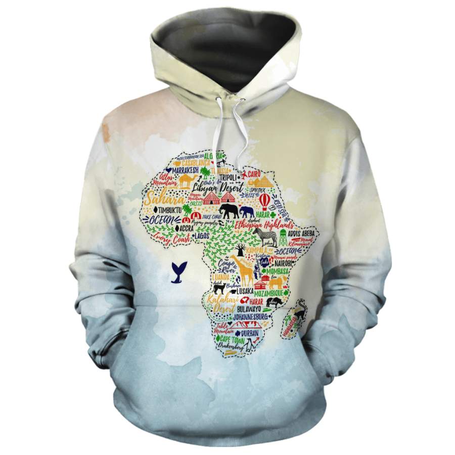 Africa Map Art All-over Hoodie 2