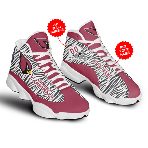 Arizona Cardinals Football Customized Air Jordan 13 Shoes Sport Sneakers