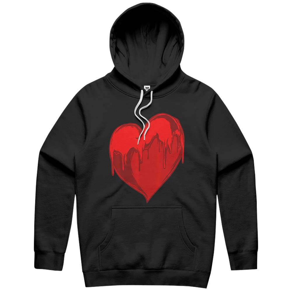 Dripping Heart Valentines Day Cool Love V-Day Pajama Hoodie