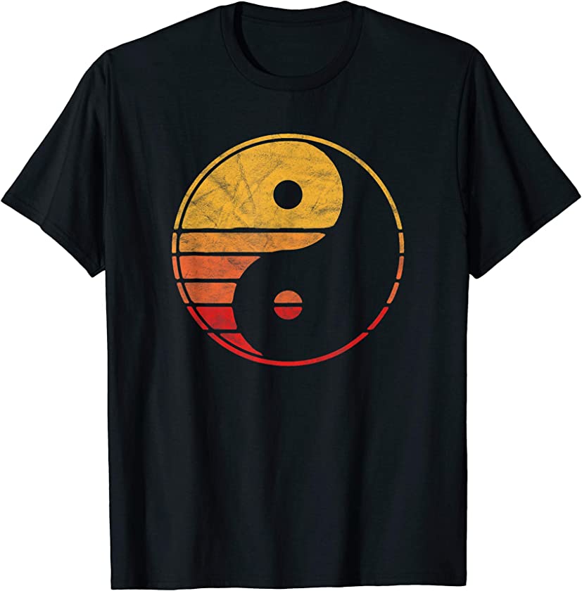 Vintage Yin Yang 80’s Minimalist Sun Retro Graphic T-Shirt