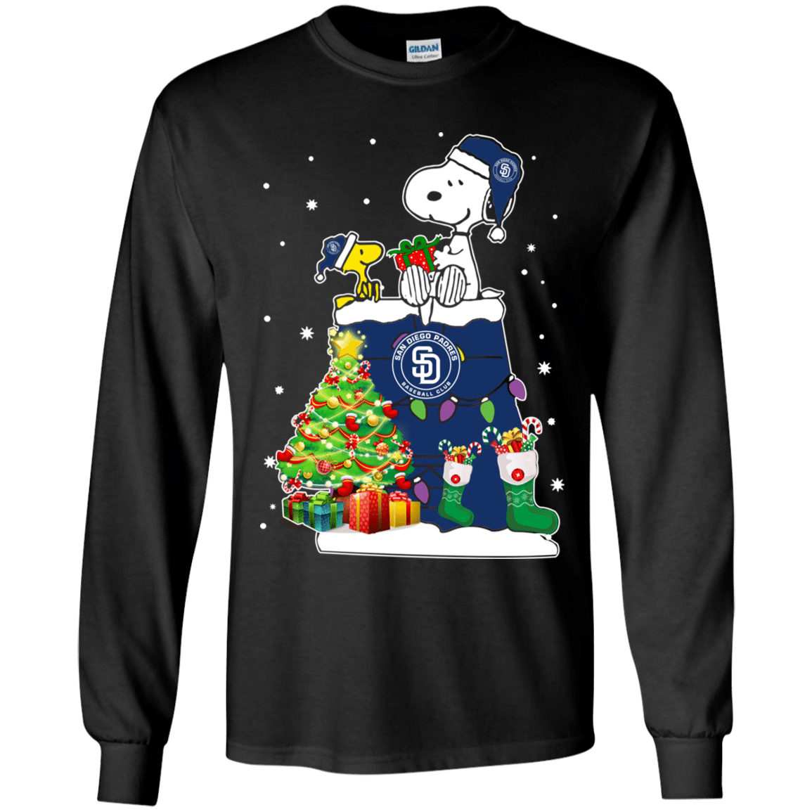 Check out this awesome San Diego Padres Snoopy & Woodstock Christmas Shirt Youth LS Shirt