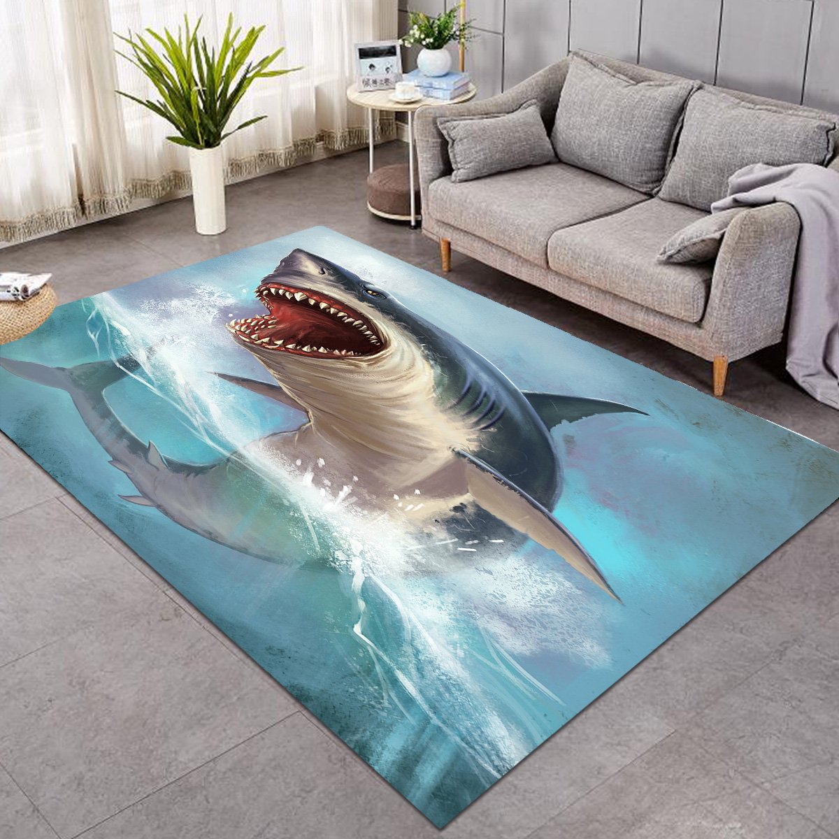 3D Terror Shark GWBJ14510 Rug