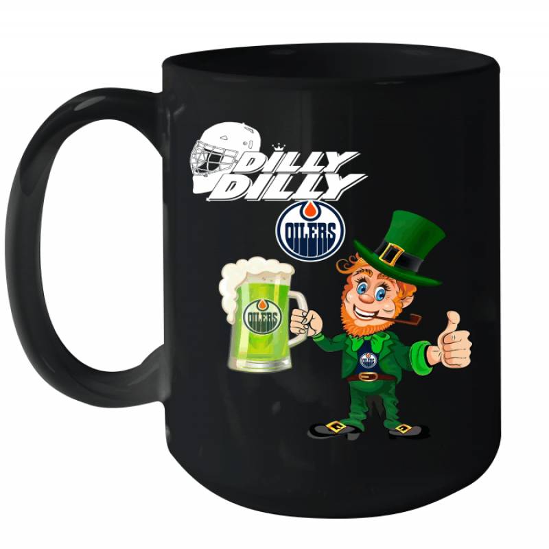 Edmonton Oilers Dilly Dilly Saint Patrick Day Ceramic Mug 15oz