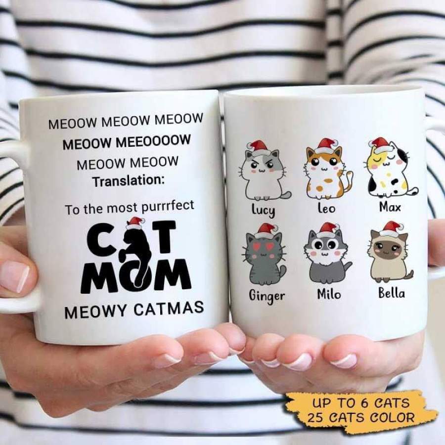 To The Most Purfect Cat Mom Personalized Mug