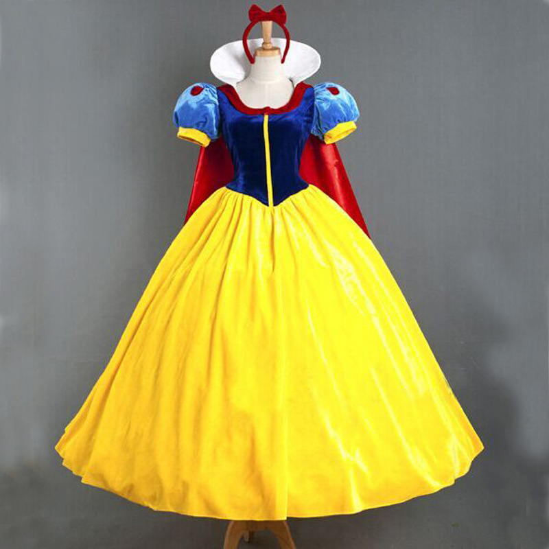 Snow White Princess Costumes Cartoon Adult Lolita Dress Fantasia Fairy Kei Christmas Maiden Costumes for Women Free Shipping alx