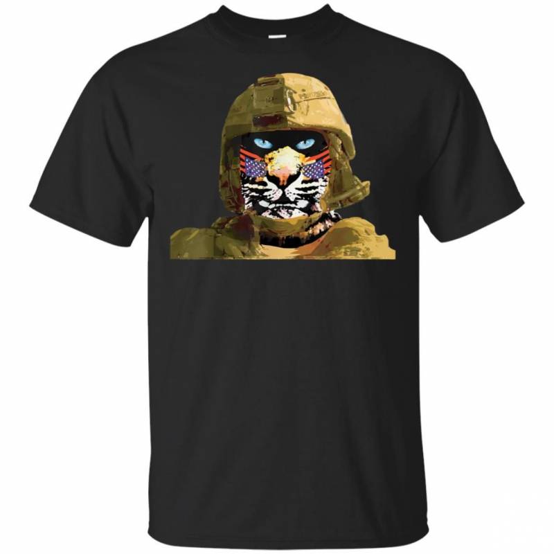 Tiger Soldier Shirt Patriot Veteran Freedom America shirt t shirt